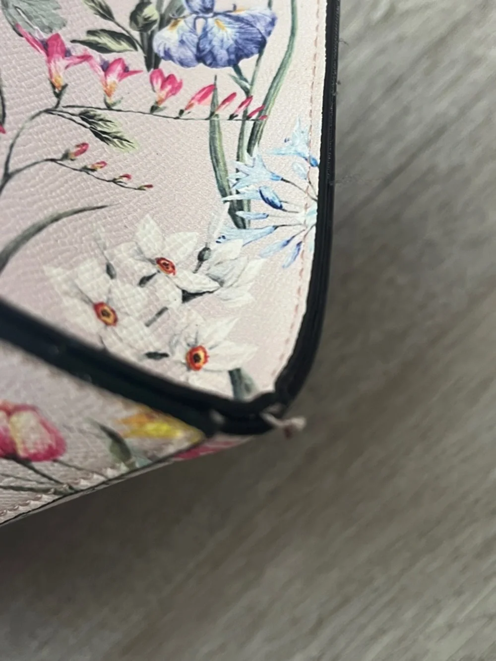 Aldo Floral Print Mini Satchel in Blush Pink